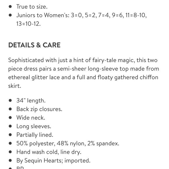 Long Sleeve Lace Two-Piece Skater Dress - Picture 5 of 5